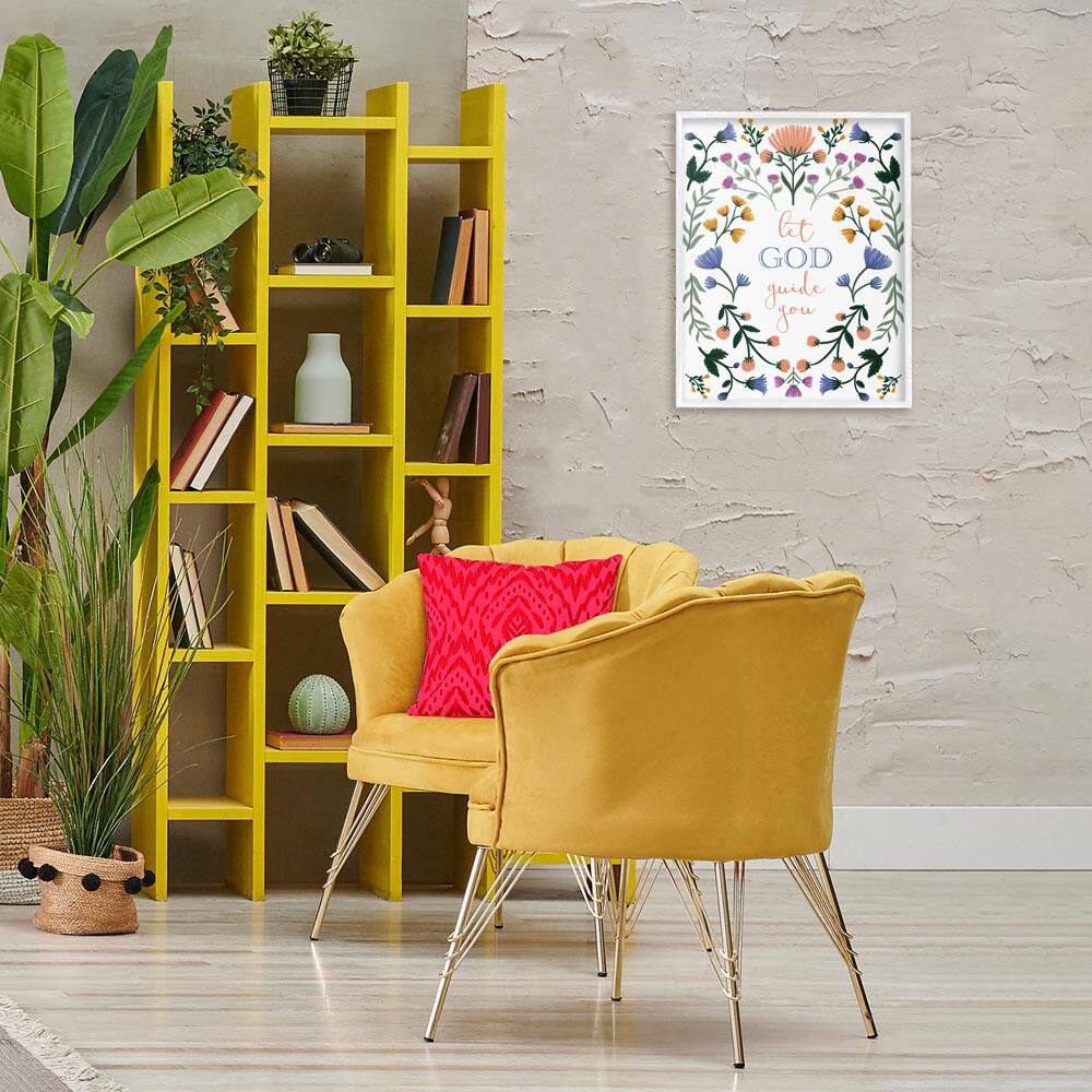 Floral Let God Guide You by Angel Nicole White Framed Nature Giclee Art Print 20 in. x 16 in. price history on PriceWatchPro