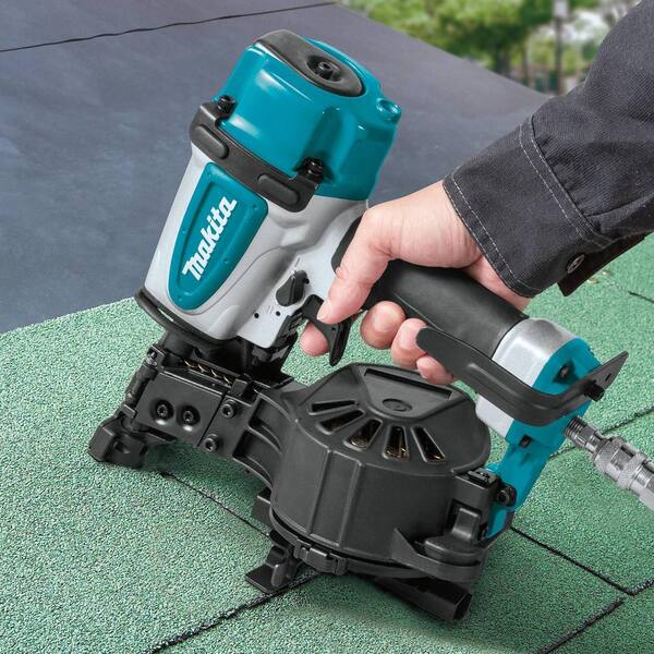 offset Elementair vloeistof Makita 15 Degree 1-3/4 in. Pneumatic Coil Roofing Nailer AN454 - The Home  Depot