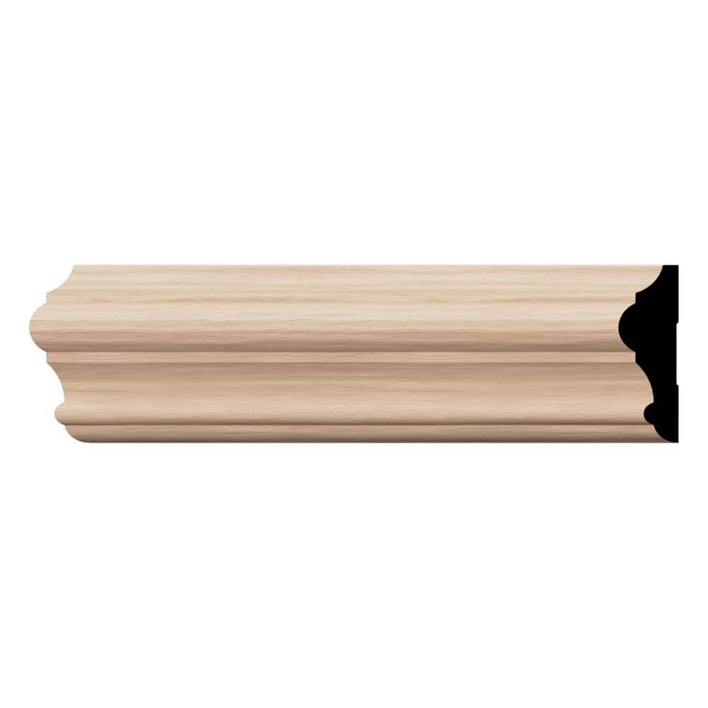 Red Oak Solid Wood Chair Rail Molding 96" Length