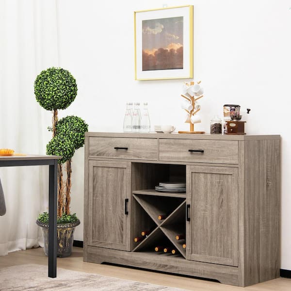 wine storage buffet table