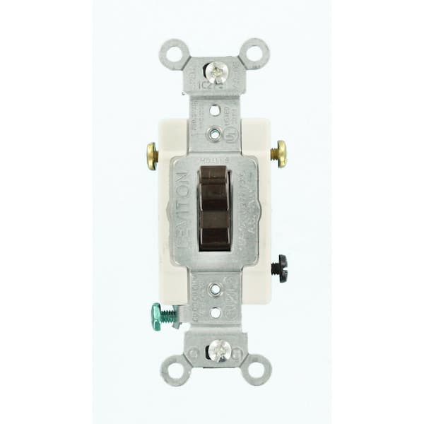 Leviton 15 Amp Commercial Grade Double-Pole Toggle Switch, Brown CS215-2