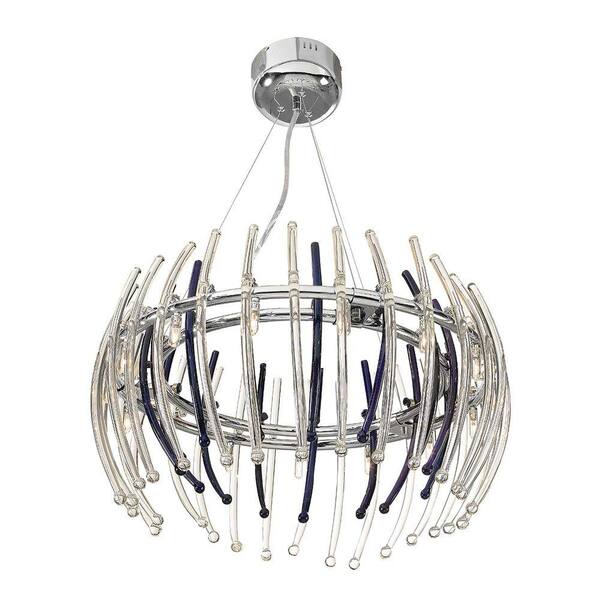 Access Lighting 15-Light Chandelier Chrome Finish Clear Glass-DISCONTINUED