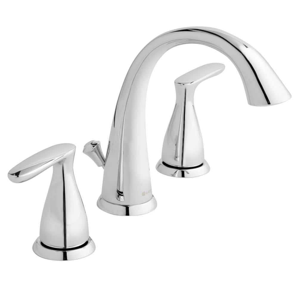 Glacier Bay Meansville 8 in. Widespread Double-Handle High-Arc Bathroom Faucet in Polished Chrome