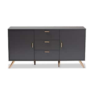 Kelson Dark Grey and Gold Sideboard Buffet