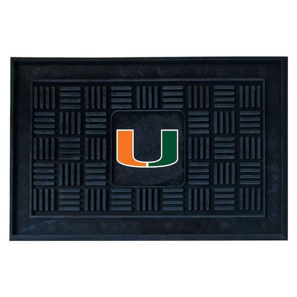 FANMATS University of Miami 18 in. x 30 in. Door Mat
