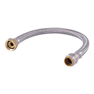Max 3/4 in. Push-to-Connect x 1 in. Fip x 24 in. Braided Stainless Steel Water Softener Connector