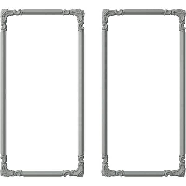 Ekena Millwork 24 in. W x 48 in. H Unfinished Polyurethane Ashford Panel Moulding Kit (Double Panel)