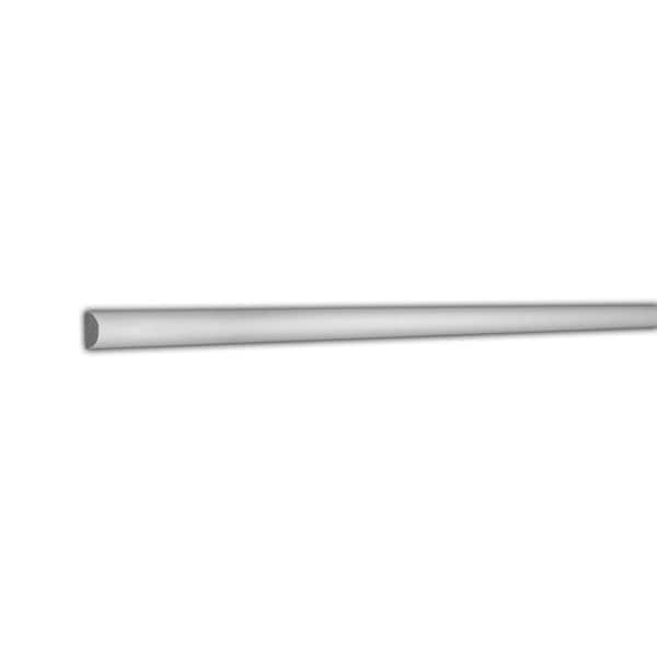 1/2 in. D x 1 in. W x 96 in. L Unfinished Polystyrene Half Round Moulding  48 Lineal Feet (6-Pack)