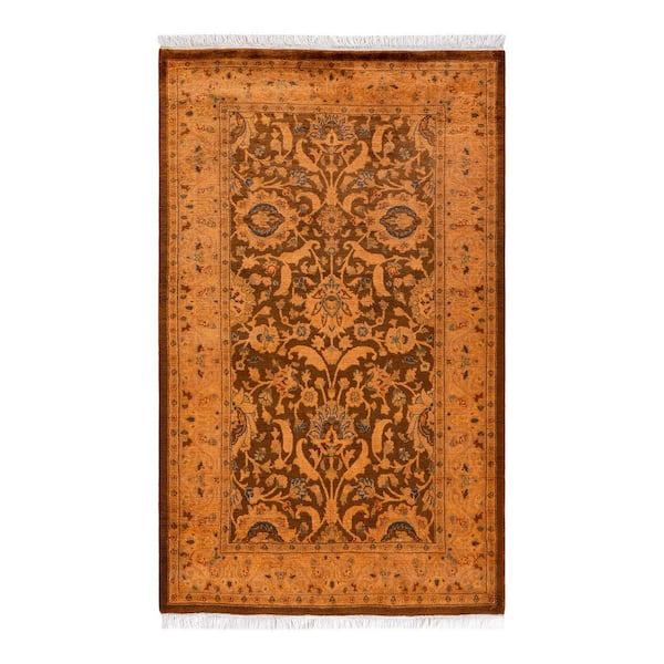 Chloe & Olivia Home Overdyed Gold 2 ft. 6 in. x 4 ft. 4 in. Wool Indoor Area Rug
