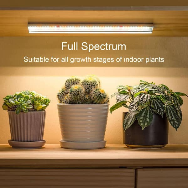 BeamBox 10-Watt Full Spectrum LED Grow Light Strip, Dimmable Fixture with Auto On/Off Timer for Indoor Plants
