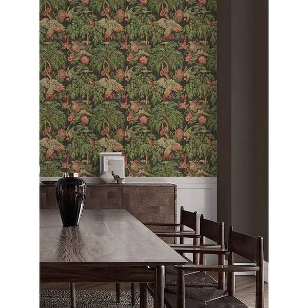 Forest and the Trees Night Scenic Vinyl Peel and Stick Wallpaper Roll (Covers 30.75 sq. ft.)