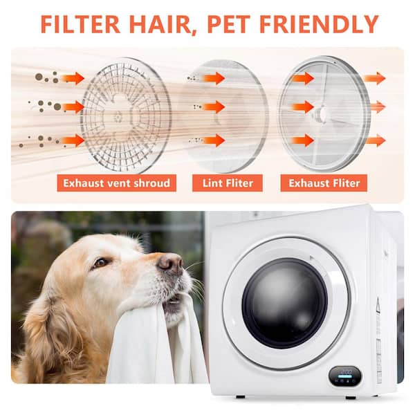 SIMZLIFE 2.65 cu. ft. Vented Front Load Stackable Electric Compact