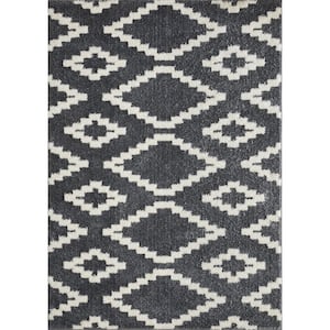 Vemoa Aslayn Blue 9 ft. 10 in. x 12 ft. 10 in. Geometric Polyester Area Rug
