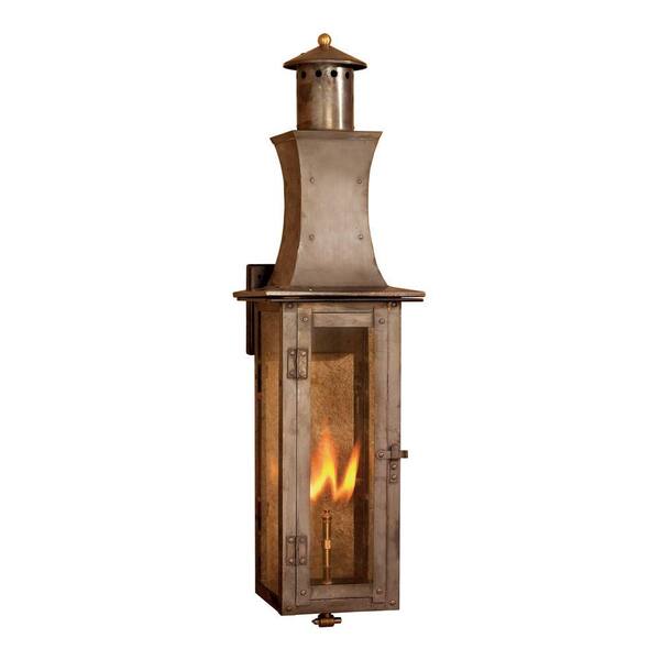 Titan Lighting Maryville 29 in. Outdoor Washed Pewter Gas Wall Lantern