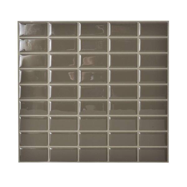 smart tiles 10.25 in. x 10.65 in. Peel and Stick Mosaic Decorative Wall Tile in Java (6-Pack)
