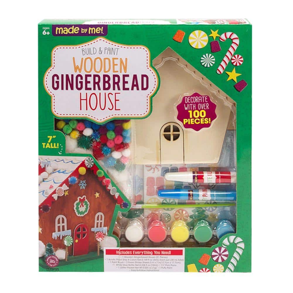Hello Hobby Build Your Own Wooden Gingerbread House Kit