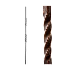 Oil Rubbed Bronze 34.1.2-T Mega Double Twist Hollow Iron Baluster for Staircase Remodel