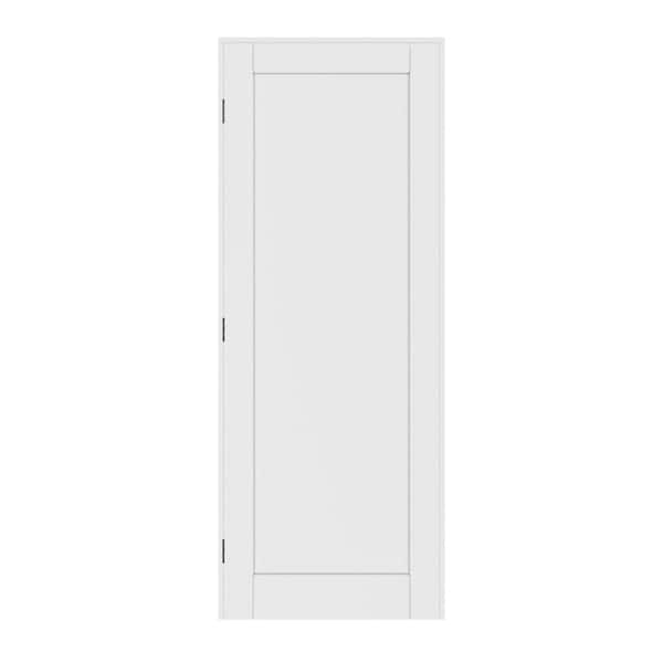 32 in. x 96 in. Paneled Blank 1-Lite Right Handed White Solid Core MDF Door Kit with Quick Assemble Jamb