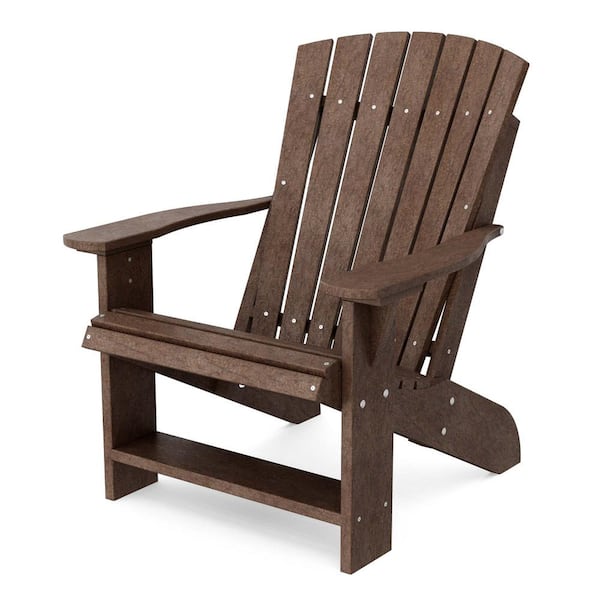 Wildridge Heritage Tudor Brown Plastic Outdoor Adirondack Chair