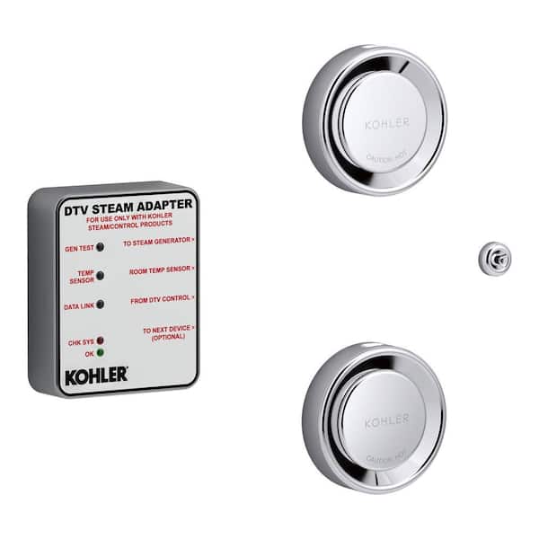 KOHLER DTV+ Steam Bath Generator Tandem Adapter Kit in Polished Chrome