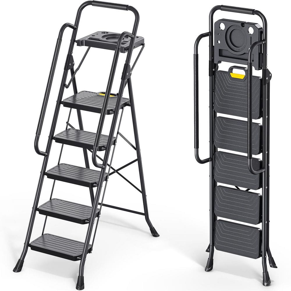 5.2 ft. Metal Lightweight Step Ladder (10 ft. Reach) with Tool Tray 800 lb. Load Capacity price history on PriceWatchPro