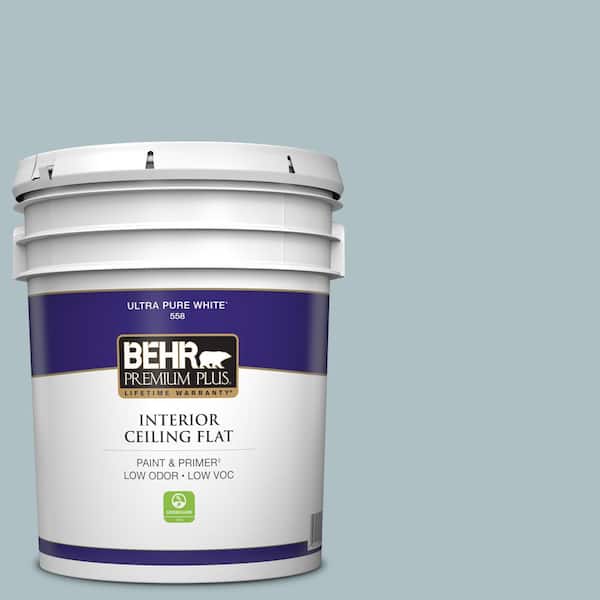 BEHR PREMIUM PLUS 5 gal. #PPU13-14 Ozone Ceiling Flat Interior Paint