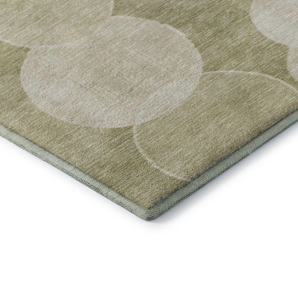 Mayfield Premium Machine Washable Abstract AMF1751 Tan 10 ft. x 14 ft. Area Rug