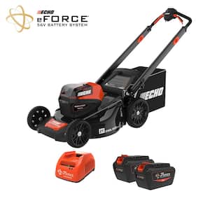 eFORCE 21 in. 56V Cordless Battery Walk Behind Self-Propelled Lawn Mower with Two 5.0 Ah Batteries/Rapid Charger