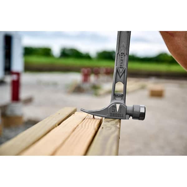 Milwaukee - 15 oz. TiBone Milled Face with Curved Handle, Mallet Cap, and 12 in. Titanium Clawbar Nail Puller with Dimpler (3-Piece)
