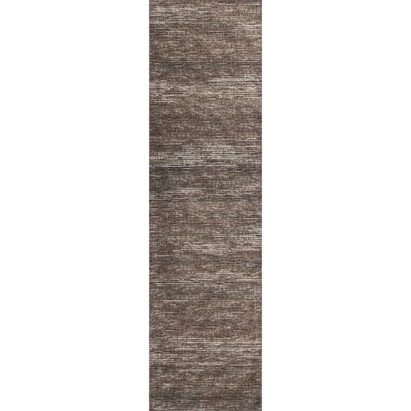 Marston Brown 2 ft. 3 in. x 7 ft. 6 in. Geometric Indoor/Outdoor Area Rug