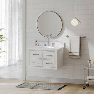 Hutton 30 in. W x 22 in. D x 18 in. H Bath Vanity Cabinet without Top in White