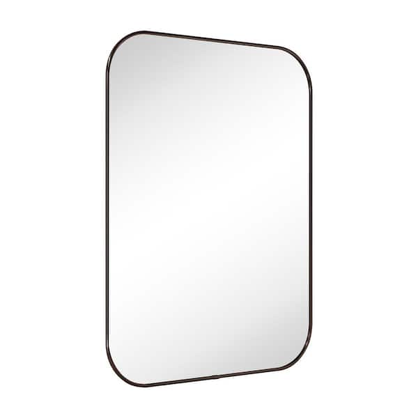 TEHOME Lucia 22 in. W x 30 in. H Small Rounded Rectangular Framed Wall Mounted Bathroom Vanity Mirror in Oil Rubbed Bronze