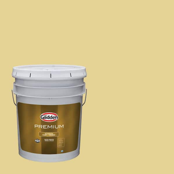 Glidden Premium 5 gal. PPG1108-4 Wayward Wind Satin Exterior Latex Paint
