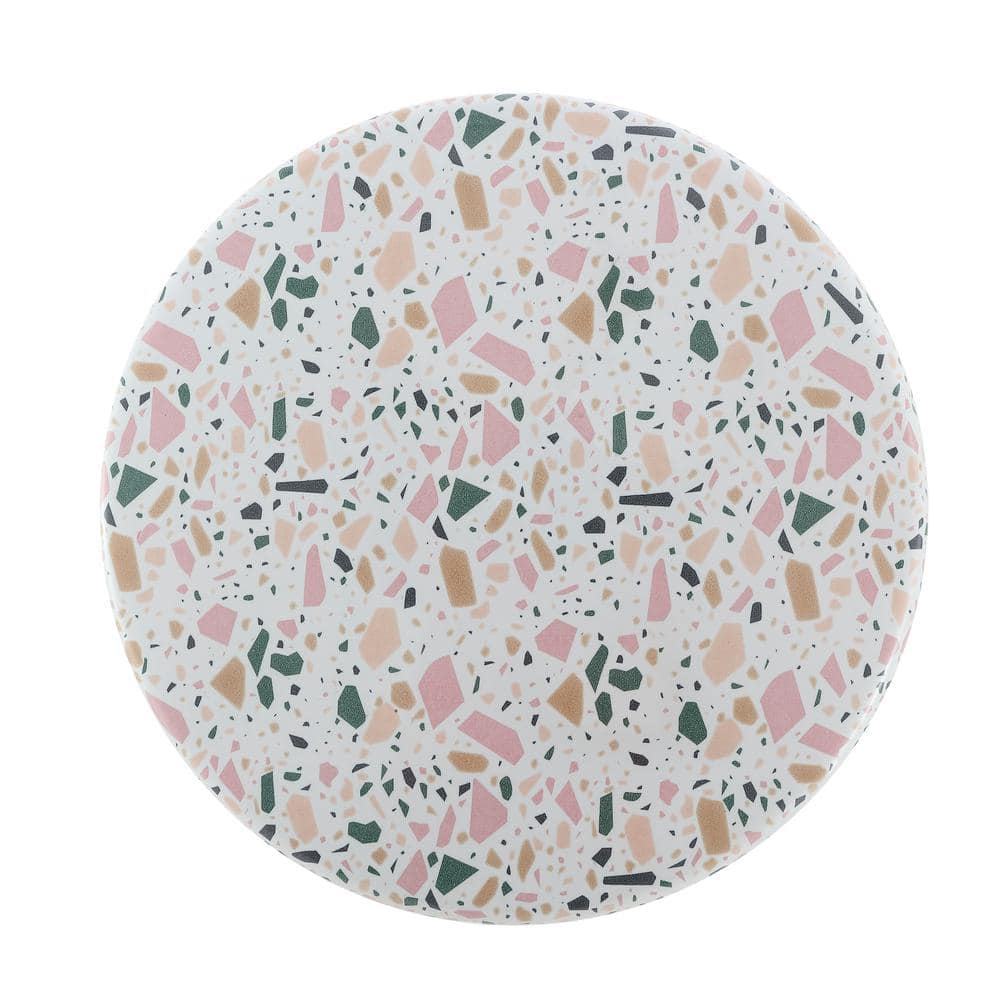 Chiara White Terrazzo Ceramic Garden Stool