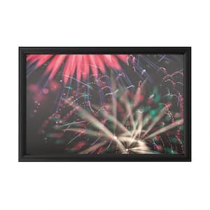 "Abstract fireworks 2020 10" by Kurt Shaffer Photographs Framed with LED Light Abstract Wall Art 16 in. x 24 in.