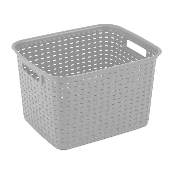 Plastic Large Round Laundry Basket Bin Linen Washing Storage Hamper With  Lid 50L