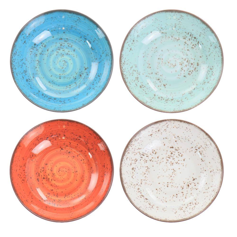 Pryce Assorted Color Melamine 12-Piece Outdoor Dinnerware Set