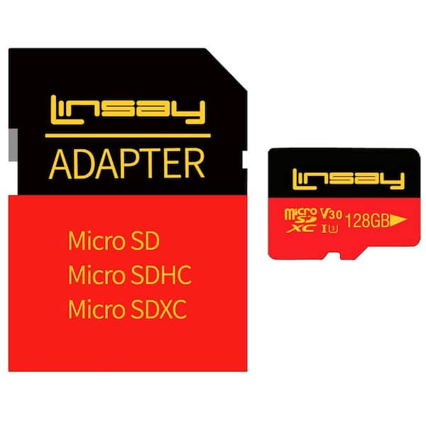LINSAY High Speed Micro SD Card 128GB V30 4K ULTRA HD