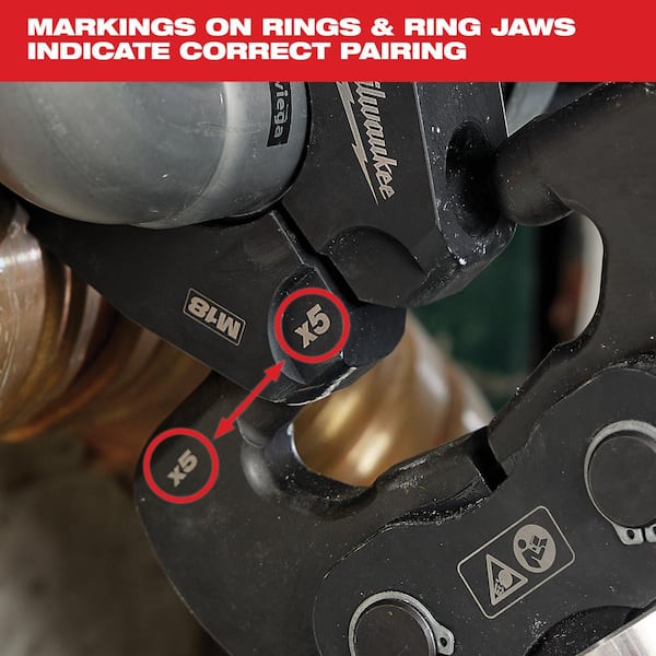 Milwaukee X6 Ring Jaw for M18 FORCE LOGIC Long Throw Press Tool 49