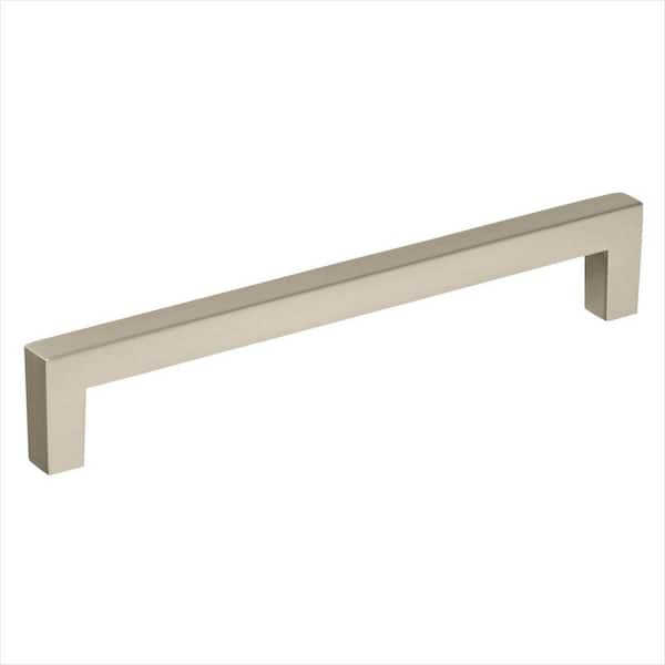 Monument 6-5/16 in. (160mm) Center-to-Center Modern Satin Nickel Bar Cabinet Pull