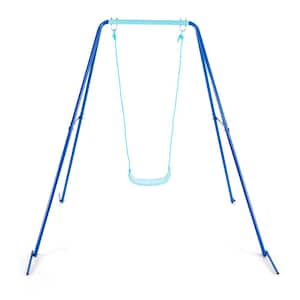 Gorilla Playsets Blue Infant Swing with High Back 04-0032-B - The Home Depot