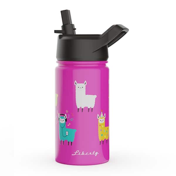 Liberty Kids 12 oz. No Drama Berry Insulated Stainless Steel Water Bottle  with Sport Straw Lid DW1250901231 - The Home Depot