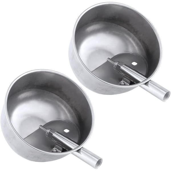 N/A Pig Waterer 4 in. H 6.7 in. W 8.7 in. D Automatic Stainless Steel Livestock Supply Drinker 2 Pack