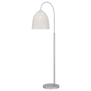 grey rattan floor lamp