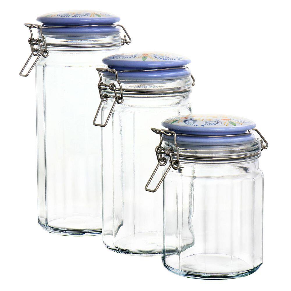 Laurie Gates California Designs Tierra 4 Piece Mini Glass Jar Canister Set