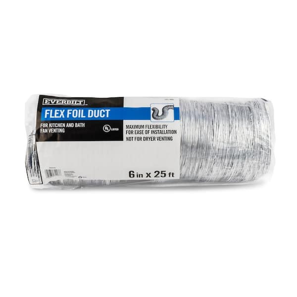 Everbilt 4 in. x 25 ft. Flexible Aluminum Foil Duct EVER019 - The Home Depot