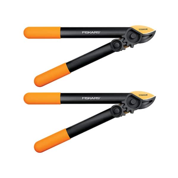 2-Pack PowerGear Hybrid Pruner Lopper Tool, 1-1/4 in. Cut Capacity, Titanium Steel Blade for Smooth Precise Cuts