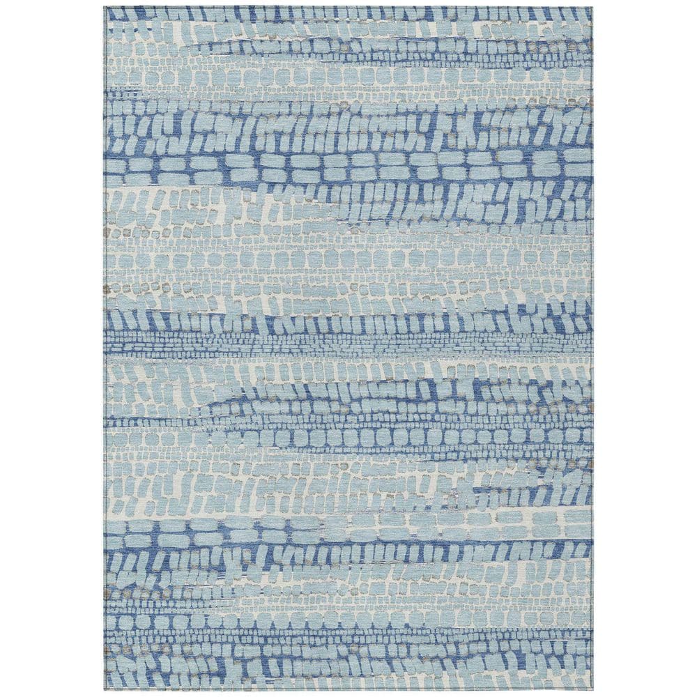 Chantille Machine Washable Indoor/Outdoor Abstract ACN2540 Sky 3 ft. x 5 ft. Area Rug price history on PriceWatchPro