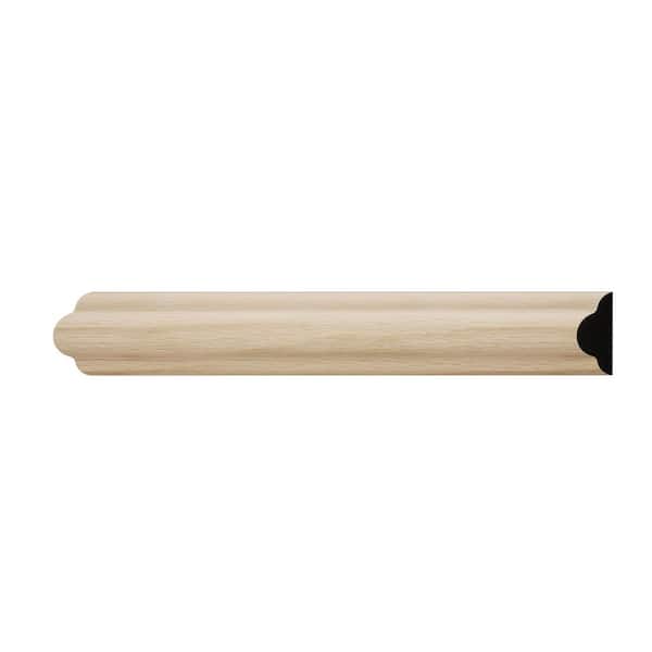 Ekena Millwork WM1215 0.56 in. D x 1.25 in. W x 6 in. L Wood (White Oak) Chair Rail Sample
