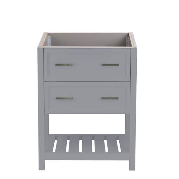 Milan 25 in. W x 19 in. D Bath Vanity Cabinet Only in Grey